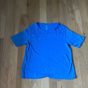 Croft & Barrow Vibrant Blue Short Sleeve Top